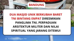 Desain Masjid Unik, Berkubah Seperti Baret TNI