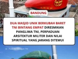 Desain Masjid Unik, Berkubah Seperti Baret TNI